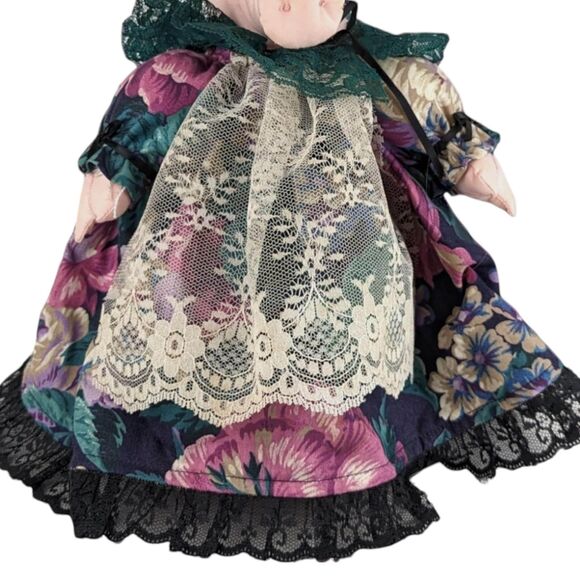 Vintage Fabric Pig Jar: Handmade Folk Art Whimsical Decor - Picture 8 of 8